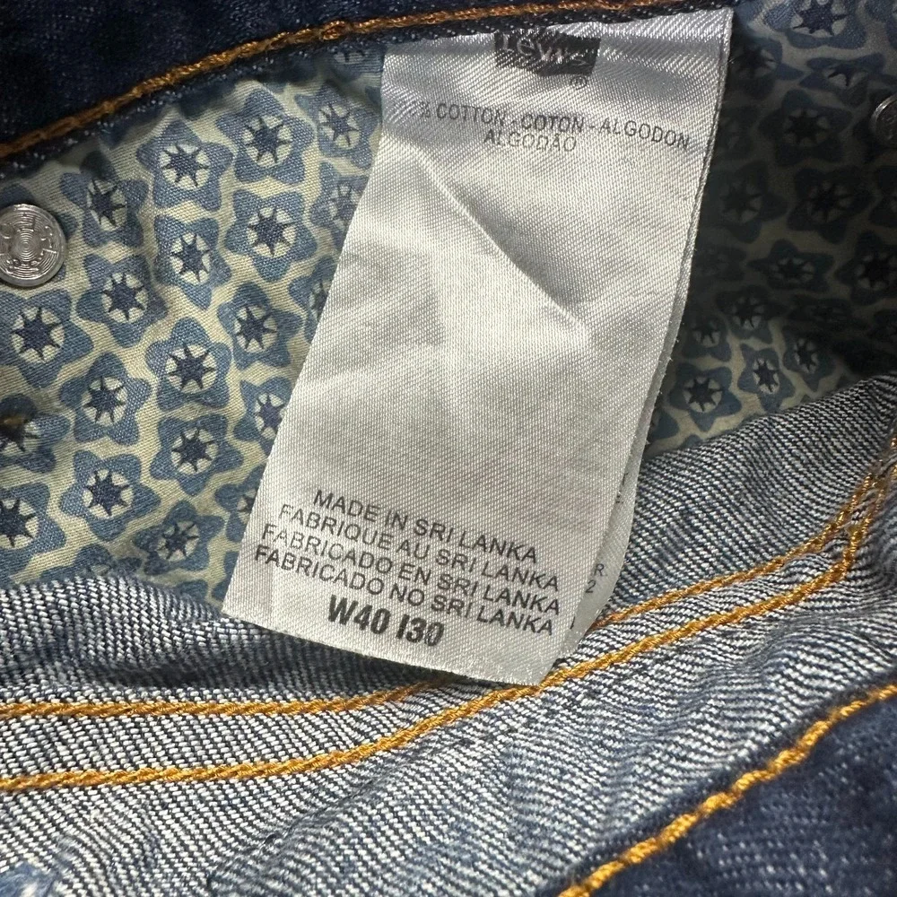 Vintage Levis 514 Jeans Men 40x30 Blue Cotton Straight Slim Workwear Travel